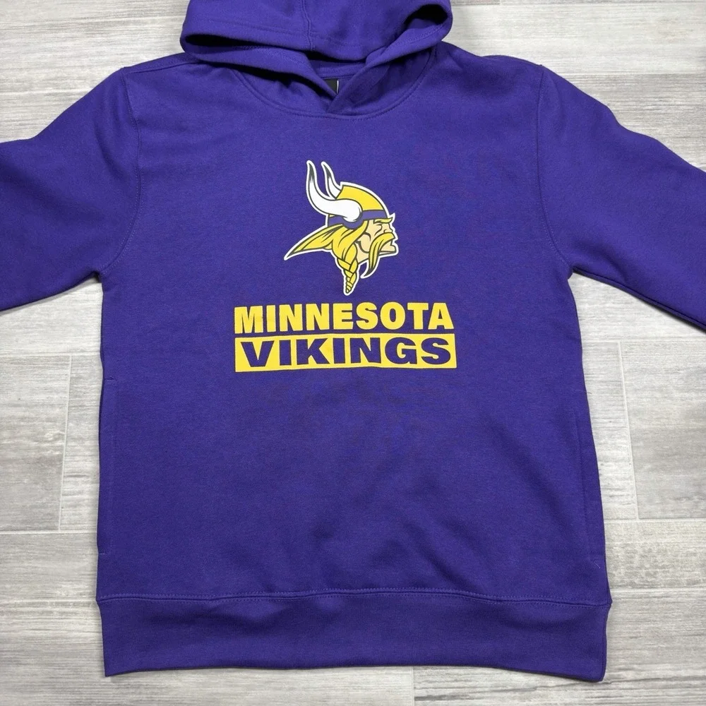 Minnesota Vikings NFL Apparel Youth Large (14/16) Back to Basics‎ Purple Hoodie
